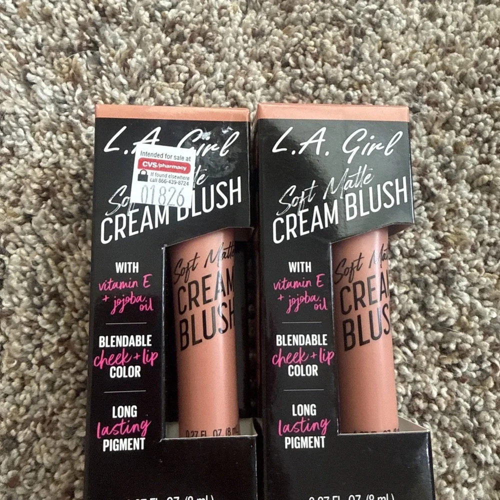 LA Girl Soft Matte Cream Blush, Cutie GBL440 2 Pack